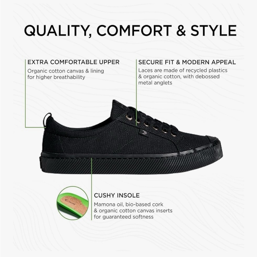 Carium black
women’s/mens 8.5/7 Black Low-Top Sneakers Brand New no box - Picture 6 of 11